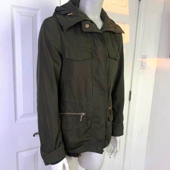 Michael KORS green jacket with hoodie size xs - Picture 5 of 16